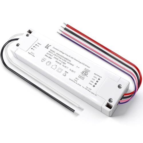Image of 24V 100W Dimmable LED Driver, 5-in-1 Constant Voltage Triac /ELV /MLV /0-10V /1-10V /PWM /V-R Dimming AC to DC Power Supply, ETL Listed LED Transformer, Compatible with Leviton Dimmer