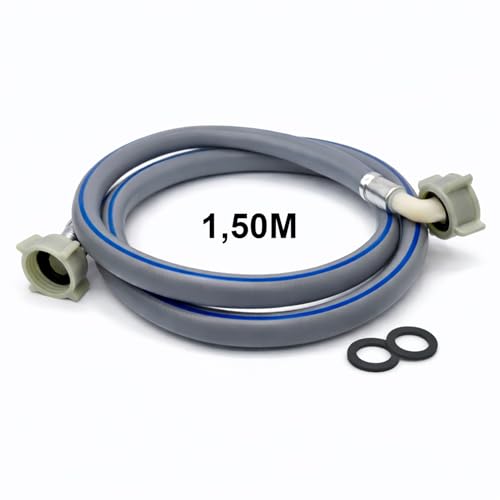 Schlauch-Set für Waschmaschine, Wasserzulauf, flexibler Ablaufschlauch und Wasserhahn, universelles All-in-One-Set für Waschmaschine und Spülmaschine, einfache Installation und Standardeinstellung