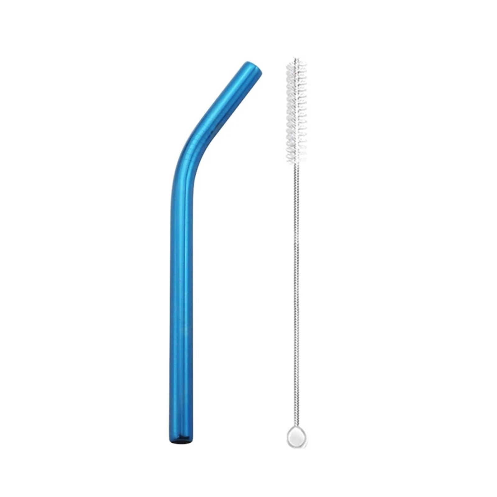 Paille inox 12x215mm haut de gamme réutilisable pour bubble tea