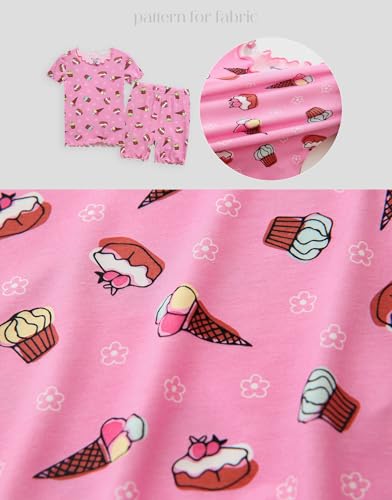 Vaenait Toddler Girls Boys Kids Girls Boys Animal Flower Patern Sleepwear Pajamas Summer Viscose Pjs2