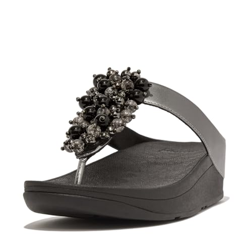 Image of FitFlop Fino Bauble-Bead Toe-Post Sandals
