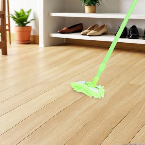 Mopa triangular extensible Tofficu con raspador y rotación para limpiar el hogar 8