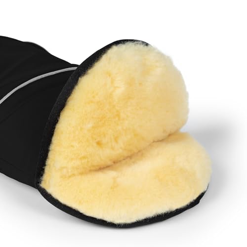 Image of Werner Christ Baby Sheepskin Hand Warmer - GLOVY Luxe Gloves are The Ideal Baby Carriage muff Made of Medical Fur, Warm Universal and Water-Repellent Hand muff