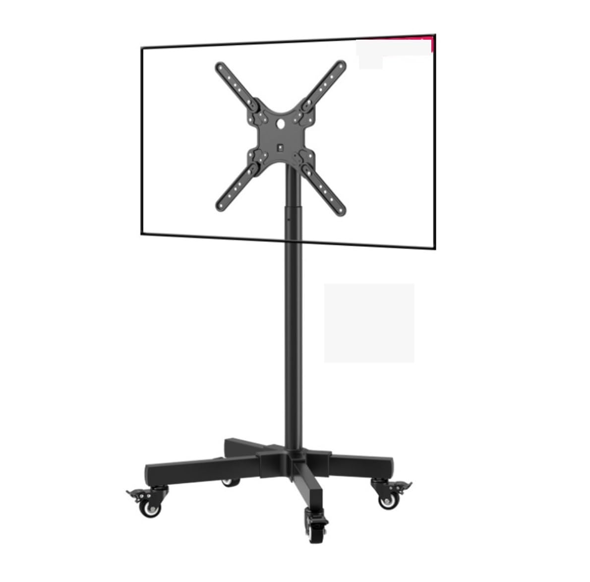 OLSKFUH Tv Stand Television Stands Mobile Tv Cart For 14-55 Inch Tvs, Height Adjustable Rolling Tv Stand With Wheels Up To 66Lbs Max 400X400Mm Tv Stands For Living Room,