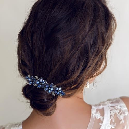 Pinza para cabello con cristales azul Shimmeroo miniatura 7