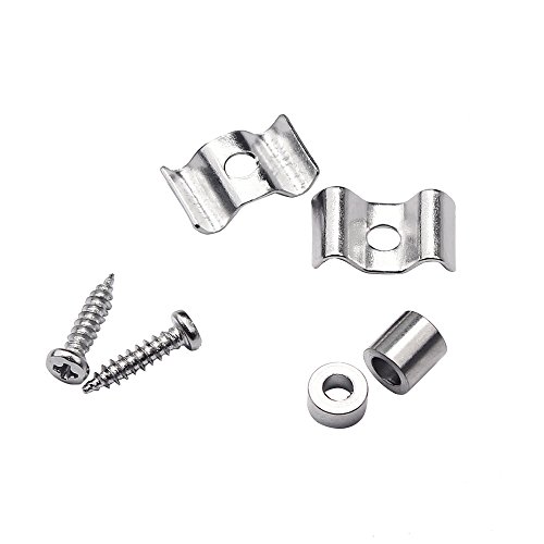 KKmoon 1 par de metal guia de árvore de corda retentor para st & sq guitarra elétrica baixo peças de