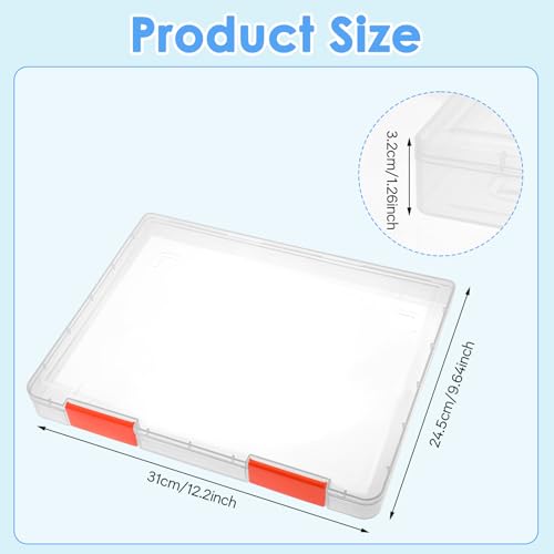 cobee Pacote com 6 caixas de arquivo de plástico A4, protetores de revistas transparentes para colec