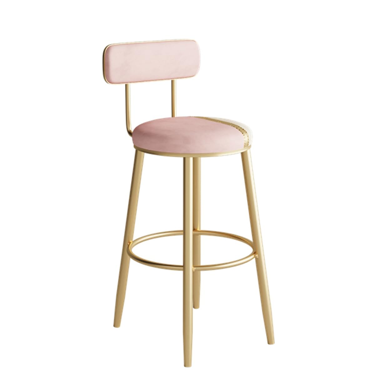 Chaises de comptoir en velours et pieds dorés pour sublimer votre îlot de cuisine moderne