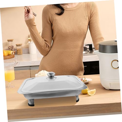 Chafing dish rectangulaire acier au design épuré pour traiteur - 2
