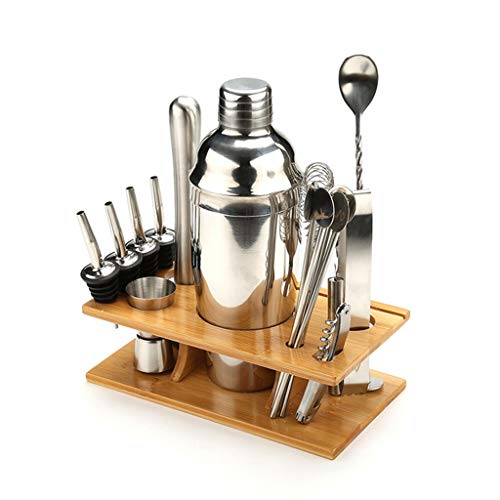 Set de coctelera 16 piezas para bartender en acero inoxidable miniatura 1