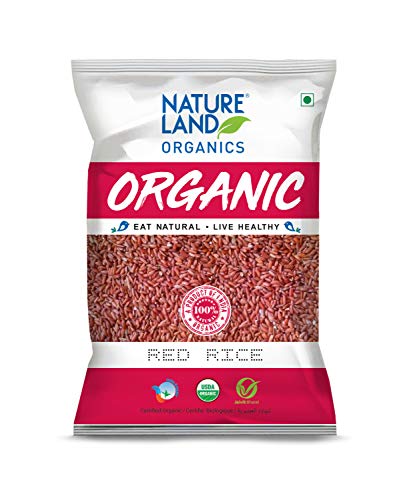 Image of Natureland Organics Red Rice 1 Kg - Organic Rice & Organics Black Rice Pouch, 500 G