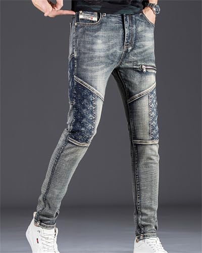 Men's Motorcycle Dirt Bike Pants Riding Gear Jeans Adventure Touring Pant Stretch Jeans4