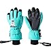 GRABLOOM Kids Winter Ski Gloves Thick Winter Warm Gloves Windproof Waterproof Snow Ski Gloves Children Gloves for Boy Girl Kids Ski Gl