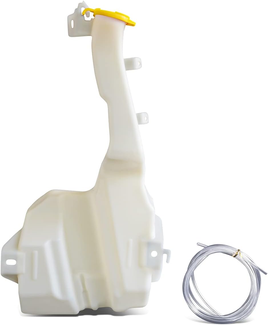 Auto Dynasty CH1288164 Factory Style Car Windshield Washer Reservoir Tank - Reservoir Cap | Washer Fluid Pump | Fluid Level Sensor - Compatible with Jeep Commander Grand Cherokee 05-06, White