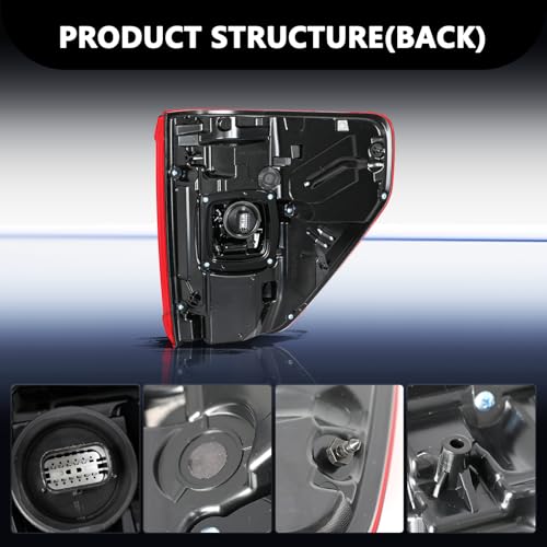 Image of Aosky LED Tail Light Assembly Compatible with 2021-2023 Ford F150 with Blind Spot Rear Taillight Brake Signal Lamp RH (Right Passenger Side)