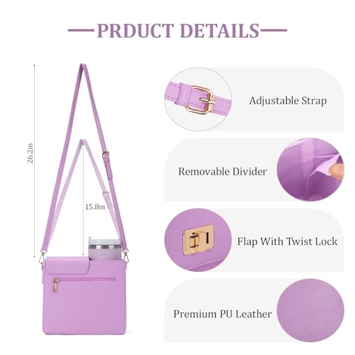 Image of Stanley Purse,Water Bottle Bag Outdoor Portable Crossbody Bag Stanley Cup Holder with Strap Women's Shoulder Bags