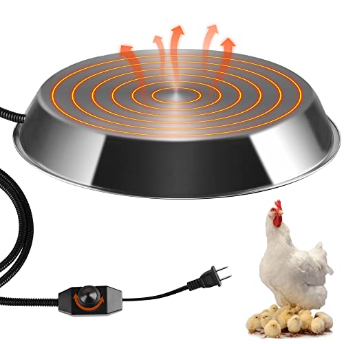 Chicken Water Heater Base For Winter - For Poultry Waterer Bowl Coop, 113-165°F Adjustable #TOP1