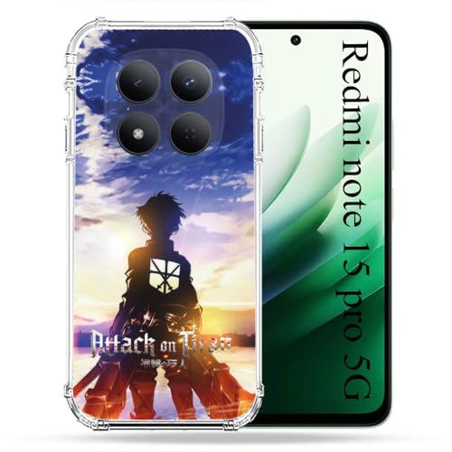 Coque Redmi Note 15 Pro 5G Manga Attaque Titans Soleil renforcée antichoc