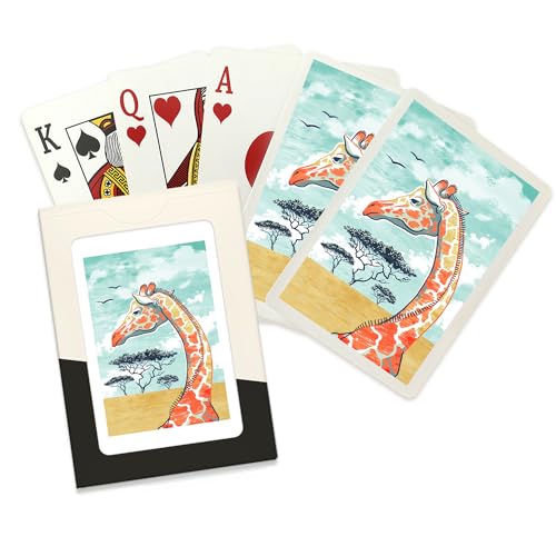 Lantern Press Naipes Poker Pastel Jirafa 52 Cartas