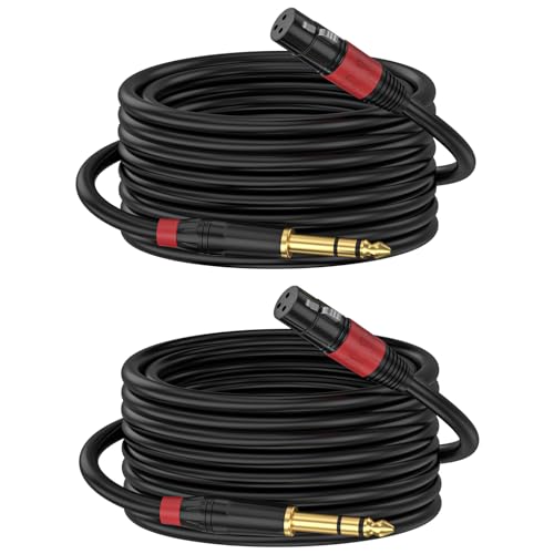 Câble interconnexion XLR femelle vers microphone stéréo 6,35 mm