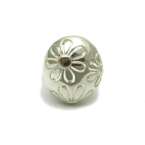 Bague en argent massif 925 Fleur brossé d'une élégance intemporelle pour femme