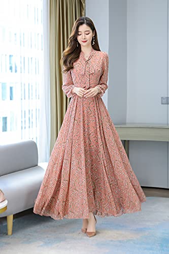 Robe mi-longue rose plissée Fly Flower pour vos sorties d'été