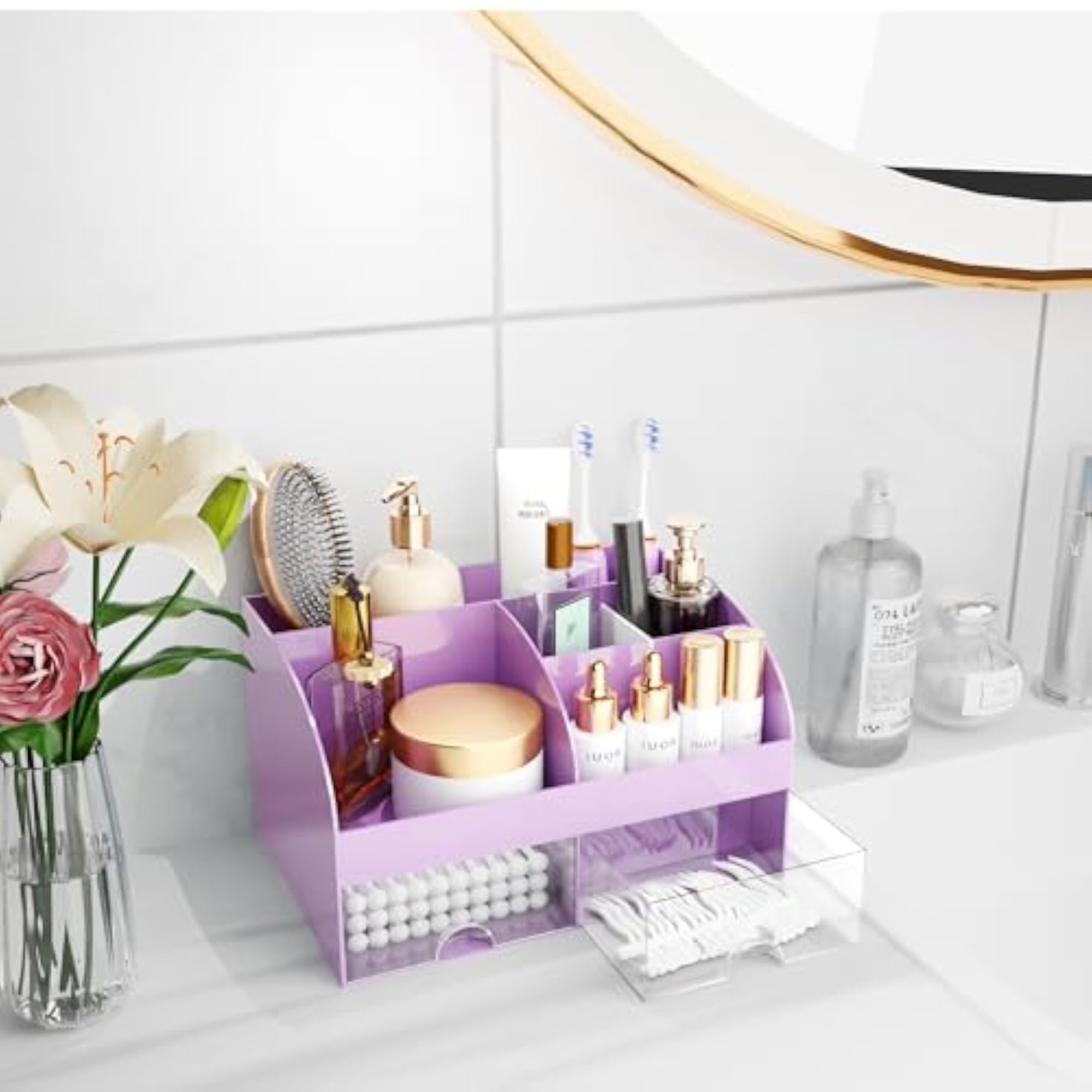 Makeup Organizer with Drawers, Cosmetic Storage for Vanity