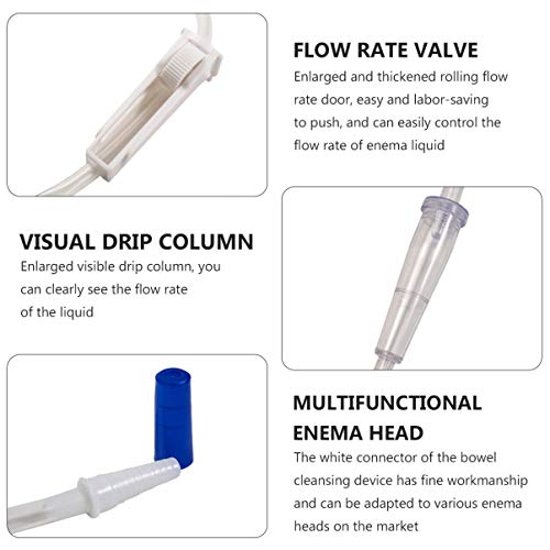 Kit de Balde de Enema de Café de 1200 Ml para Limpeza de Enemas de Desintoxicação Com Conector E Tub