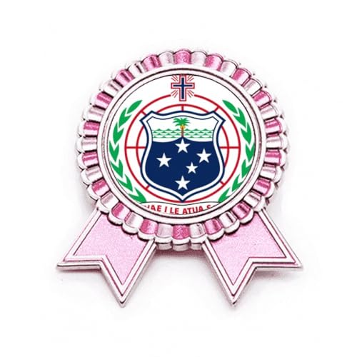 Broche Samoa nationale rose en métal M cadeau souvenir Océanie