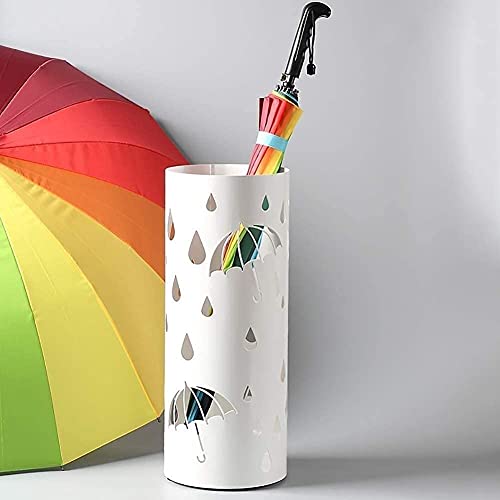 Support de parapluie rond en tôle avec égouttoir pour sol sec - 4