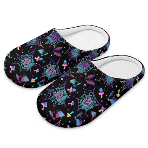 Halloween House Slippers for Woman Bedroom Slippers Fluffy Slip-on Indoor Shoes