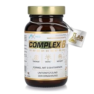 AX-MED Vitamin B Komplex 9-Vitamin-Formel Kapseln