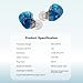 Linsoul Kiwi Ears Orchestra Lite Performance Custom 8BA in-Ear Monitor IEM with Detachable 4-core 7N Oxygen-Free Copper OFC Cable, Handcrafts Faceplate for Audiophile Studio Musician (Blue)