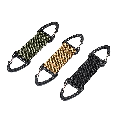 Ipetboom 3pcs Mask Extension Hook Strap Durable Slip Nylon Ear Hook Buckles for Comfortable Wear Black Green Khaki Reduce Ear Unique Design for Long Term Use