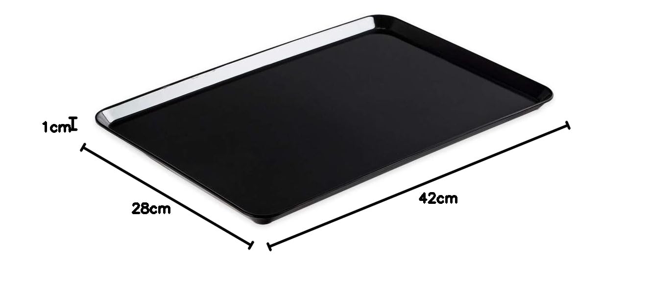 thermohauser Taca do serwowania z melaminy czarna, 42,0 x 28,0 cm