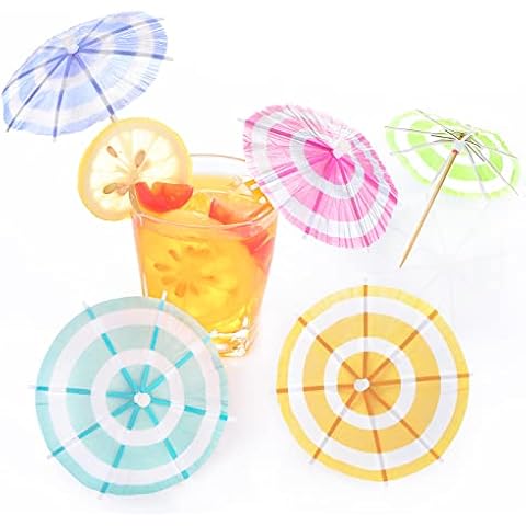 150 Pieces Cocktail Umbrellas with Wood Toothpicks Cover