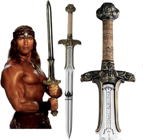 Conan The Barbarian Sword 42 Handmade Conan Atlantean Sword 1095 Carbon Steel Brass Fittings Full Tang Leather Sheath Viking Swords Real King Sword 7.5 lbs Gifts for Men (Conan Atlantean Sword)
