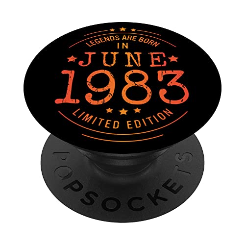 Cumpleaños Junio 1983 Edición Limitada Regalo Legend June PopSockets PopGrip Intercambiable