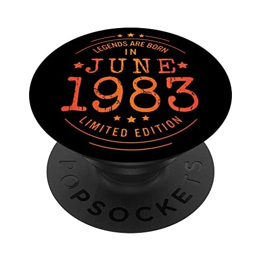 Cumpleaños Junio 1983 Edición Limitada Regalo Legend June PopSockets PopGrip Intercambiable
