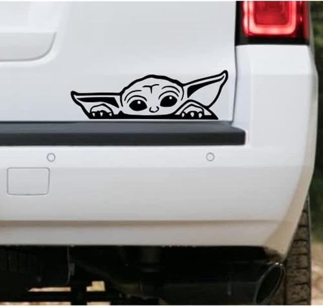 Pegatina de bebé a bordo para coche, calcomanía divertida de Yoda de 7 pulgadas | Calcomanías de vinilo para autos, SUV, camiones, camionetas,