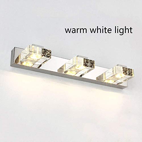 Applique bain décor LED cristal 46cm pour miroir toilette étanche à l'humidité