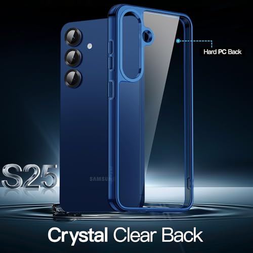 Image of JETech Cover Case for Samsung Galaxy S25 5G, Non-Yellowing Shockproof Bumper Protective Phone Cover, Anti-Scratch Hard PC Back (Navy)