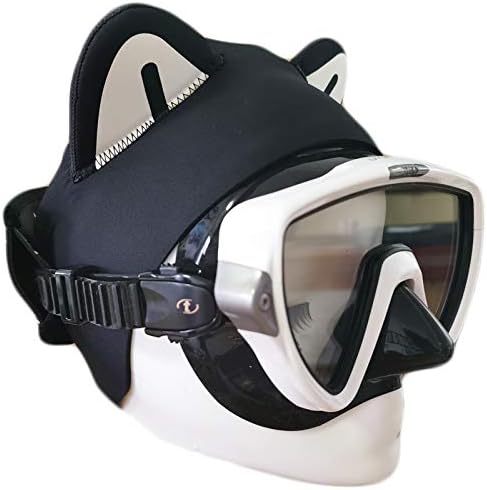 Miniatura 2 de Diadema de buceo con diseño de gatito negro de 0.079 in de neopreno para mujeres, jóvenes, buceo, surf, banda térmica para el pelo para kayak,