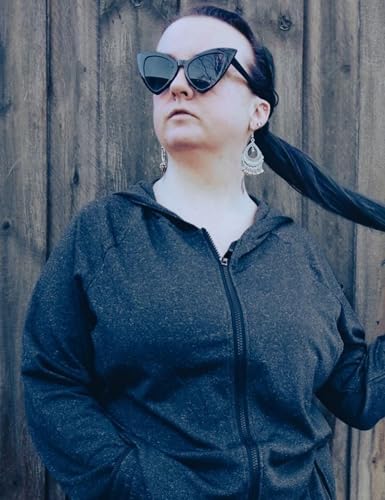 FOREYOND Jaqueta de treino cinza plus size plus size com zíper frontal com capuz casual polar plus s