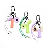 HEYTRCO 15PCS Fitness & Yoga Keychain Set, Gym Accessories with Weight Plate, Shaker Bottle & Large Foam Roller, Paracord Loops & Clips for Keys & Bags (Orange/Purple/Green)