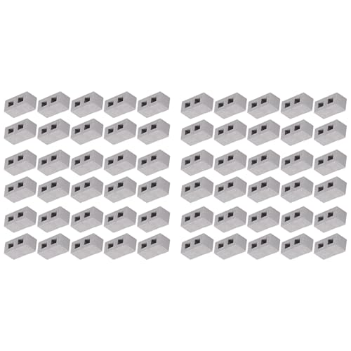 Qusedwey Paquete de 60 Bloques de Cemento Escala 1/12 Mini Ladrillos de HormigóN en Miniatura PequeñOs Accesorios para Casa de MuñEcas de Paisajismo