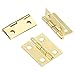 Dreamtop 60pcs Mini Brass Hinges Cabinet Drawer Hardware Folding Butt Hinges for Furniture Door Cabinet Drawer with 240 Pieces Replacement Brass Hinge Screws