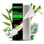 Beco Reusable Kitchen Towel Roll-2000 Times Washable|Soft & Highly Absorbent|Better Alternative to Dishcloth, Kitchen Tissue Paper Roll/Paper Towel|Eco Bamboo Wipes for Home Cleaning|20 Sheets