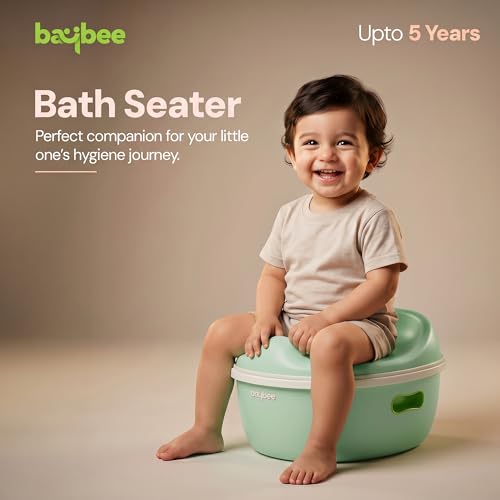 Image of Baybee 3 in 1 Baby Potty Training Seat for Kids 1-5 Years | Toddler Baby Potty Seat Chair with Removable Tray & Anti Slip Base | Portable Toilet Training Potty Seat with Step Stool for kids (Green)