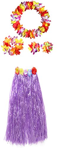 CISMARK Elastic Hawaiian Hula Dancer Grass Skirt